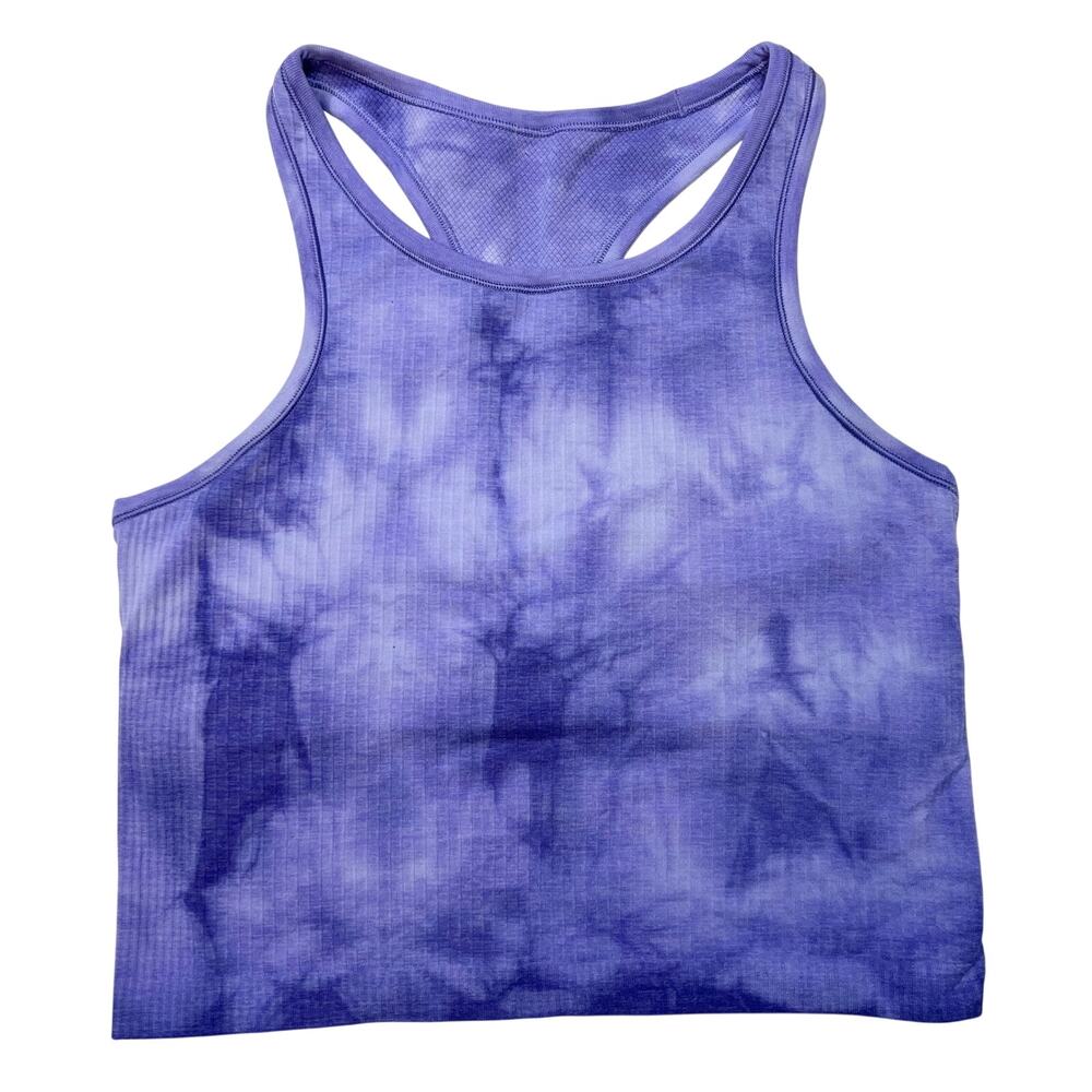 Lululemon Swiftly Tech Racerback Tank Top 2.0 Purple Tie Dye Women Size 10